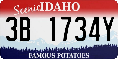 ID license plate 3B1734Y