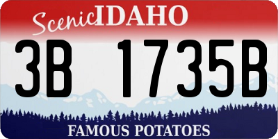 ID license plate 3B1735B