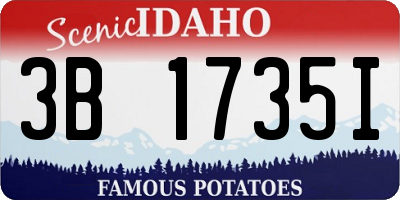 ID license plate 3B1735I
