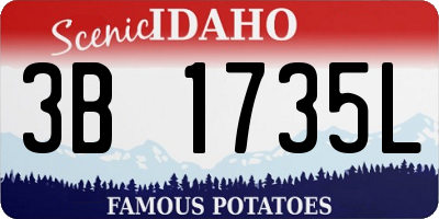 ID license plate 3B1735L
