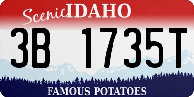 ID license plate 3B1735T