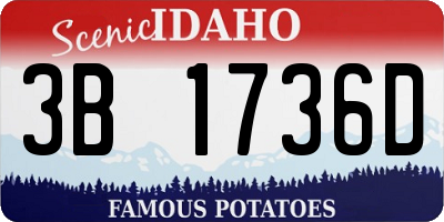 ID license plate 3B1736D