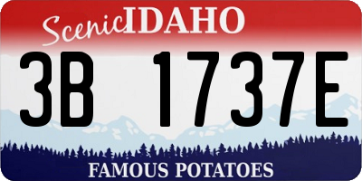 ID license plate 3B1737E