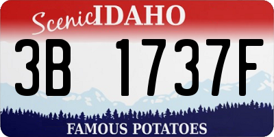 ID license plate 3B1737F
