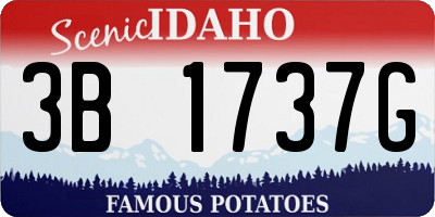 ID license plate 3B1737G