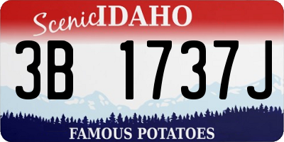 ID license plate 3B1737J