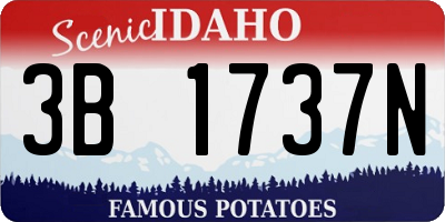 ID license plate 3B1737N