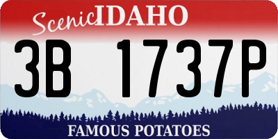 ID license plate 3B1737P