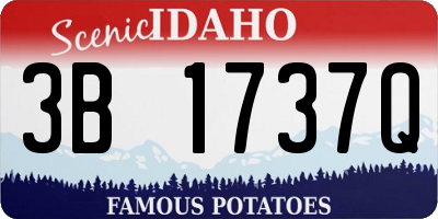 ID license plate 3B1737Q