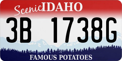 ID license plate 3B1738G
