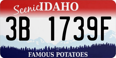 ID license plate 3B1739F
