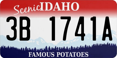 ID license plate 3B1741A