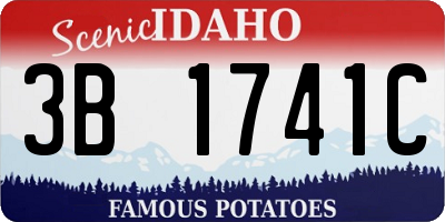 ID license plate 3B1741C