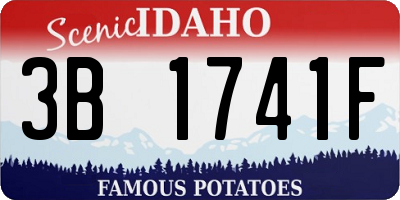 ID license plate 3B1741F