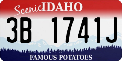 ID license plate 3B1741J