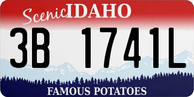 ID license plate 3B1741L