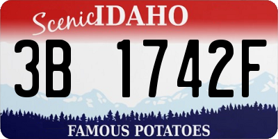 ID license plate 3B1742F