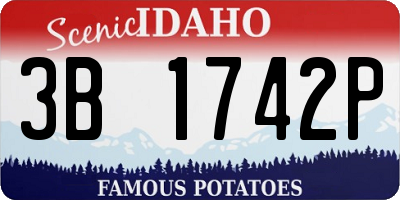 ID license plate 3B1742P
