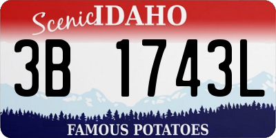 ID license plate 3B1743L
