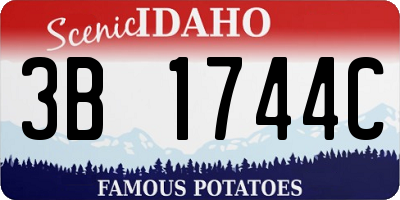 ID license plate 3B1744C