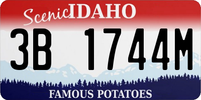 ID license plate 3B1744M
