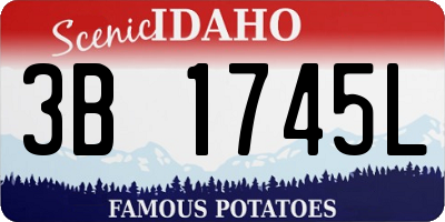 ID license plate 3B1745L