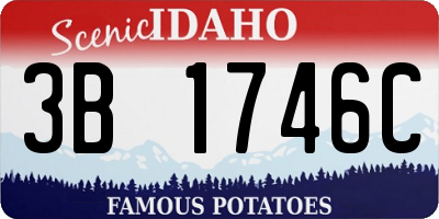 ID license plate 3B1746C