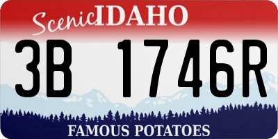 ID license plate 3B1746R