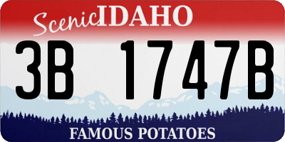 ID license plate 3B1747B