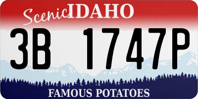 ID license plate 3B1747P