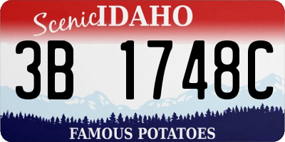 ID license plate 3B1748C