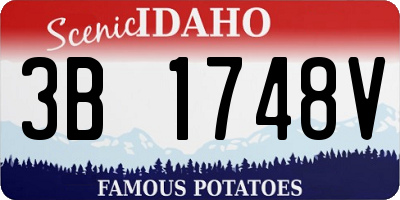 ID license plate 3B1748V
