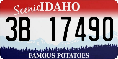 ID license plate 3B1749O