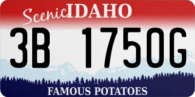 ID license plate 3B1750G