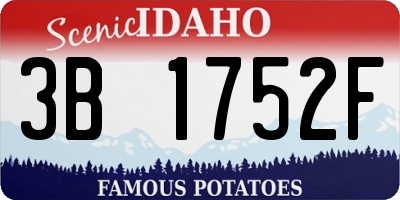 ID license plate 3B1752F