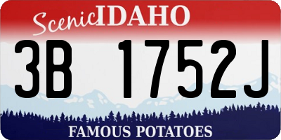 ID license plate 3B1752J