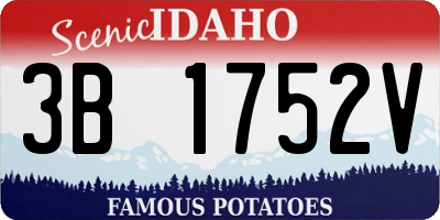 ID license plate 3B1752V