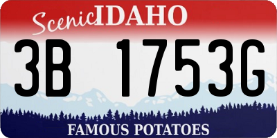 ID license plate 3B1753G