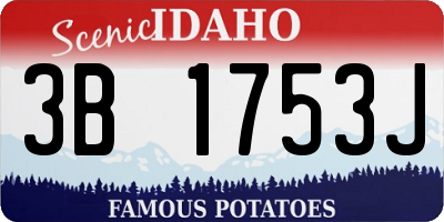 ID license plate 3B1753J