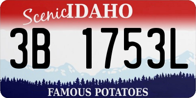 ID license plate 3B1753L