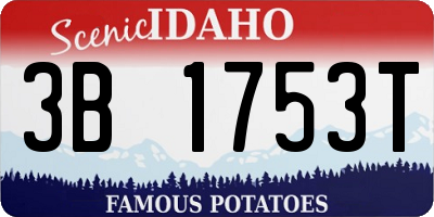 ID license plate 3B1753T