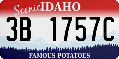 ID license plate 3B1757C