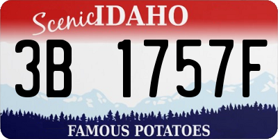 ID license plate 3B1757F