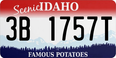 ID license plate 3B1757T