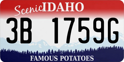 ID license plate 3B1759G