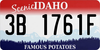 ID license plate 3B1761F
