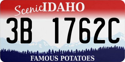 ID license plate 3B1762C