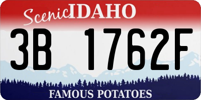 ID license plate 3B1762F