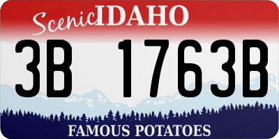 ID license plate 3B1763B