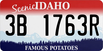 ID license plate 3B1763R